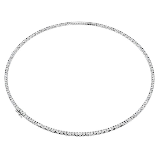 Collar Eternity Tennis con diamantes cultivados en laboratorio, 7 Ct Tw, forma redonda, oro blanco de 14K Collar Eternity Tennis con diamantes cultivados en laboratorio, 7 Ct Tw, forma redonda, oro blanco de 14K