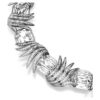Collar «Feather» de la Colección Viena, blanco, chapado en rutenio Collar «Feather» de la Colección Viena, blanco, chapado en rutenio
