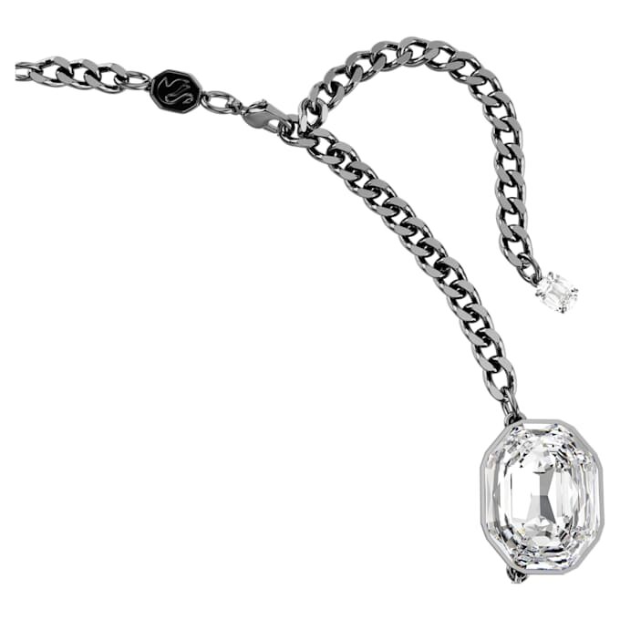 Collar «Feather» de la Colección Viena, blanco, chapado en rutenio Collar «Feather» de la Colección Viena, blanco, chapado en rutenio