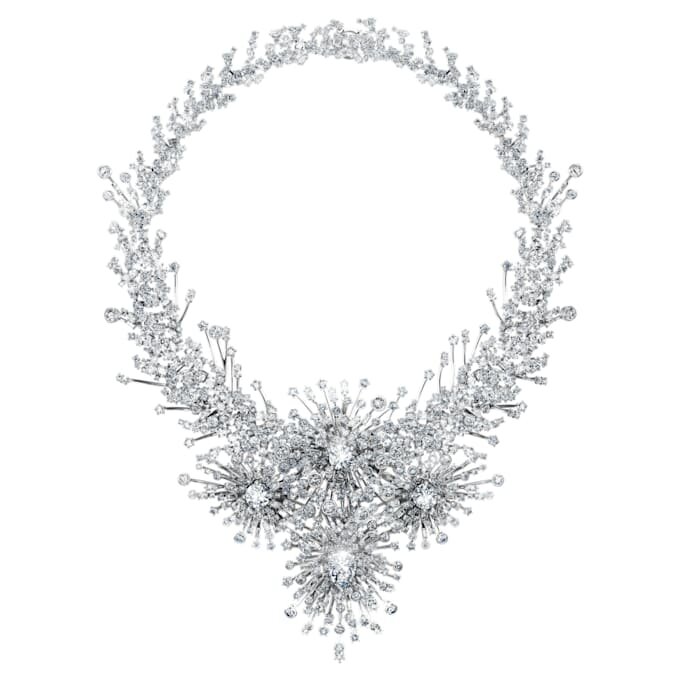 Collar Galaxy con diamantes cultivados en laboratorio, 156,62 Ct en total, formas mixtas, oro blanco de 18K Collar Galaxy con diamantes cultivados en laboratorio, 156,62 Ct en total, formas mixtas, oro blanco de 18K