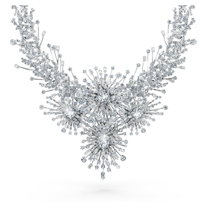 Collar Galaxy con diamantes cultivados en laboratorio, 156,62 Ct en total, formas mixtas, oro blanco de 18K Collar Galaxy con diamantes cultivados en laboratorio, 156,62 Ct en total, formas mixtas, oro blanco de 18K