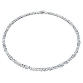 Collar «Galaxy Tennis» con diamantes cultivados en laboratorio, 47,27 Ct en total, formas mixtas, oro blanco de 18K