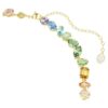 Collar Gema con cortes mixtos, cristales colgantes, multicolor, chapado en tono dorado Collar Gema con cortes mixtos, cristales colgantes, multicolor, chapado en tono dorado