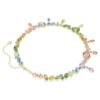 Collar Gema con cortes mixtos, cristales colgantes, multicolor, chapado en tono dorado Collar Gema con cortes mixtos, cristales colgantes, multicolor, chapado en tono dorado