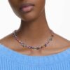 Collar Gema de cortes mixtos, multicolor, chapado en rodio Collar Gema de cortes mixtos, multicolor, chapado en rodio