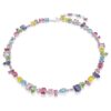 Collar Gema de cortes mixtos, multicolor, chapado en rodio Collar Gema de cortes mixtos, multicolor, chapado en rodio