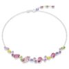 Collar Gema de cortes mixtos, multicolor, chapado en rodio Collar Gema de cortes mixtos, multicolor, chapado en rodio