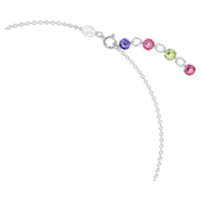 Collar Gema de cortes mixtos, multicolor, chapado en rodio Collar Gema de cortes mixtos, multicolor, chapado en rodio