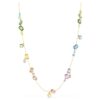 Collar Gema de tallas mixtas, multicolor, chapado en tono dorado Collar Gema de tallas mixtas, multicolor, chapado en tono dorado
