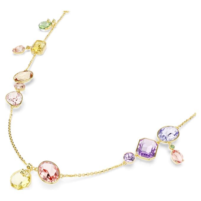 Collar Gema de tallas mixtas, multicolor, chapado en tono dorado Collar Gema de tallas mixtas, multicolor, chapado en tono dorado