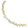 Collar Gema Tennis con cortes mixtos, multicolor, chapado en tono dorado