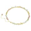 Collar Gema Tennis con cortes mixtos, multicolor, chapado en tono dorado
