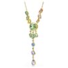 Collar Gema Y con cortes mixtos, multicolor, chapado en tono dorado Collar Gema Y con cortes mixtos, multicolor, chapado en tono dorado