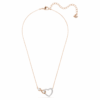 Collar Hyperbola con símbolo de Infinity y corazón, blanco, acabado de metales mixtos