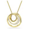 Collar Hyperbola, corte redondo, blanco, chapado en tono dorado Collar Hyperbola, corte redondo, blanco, chapado en tono dorado