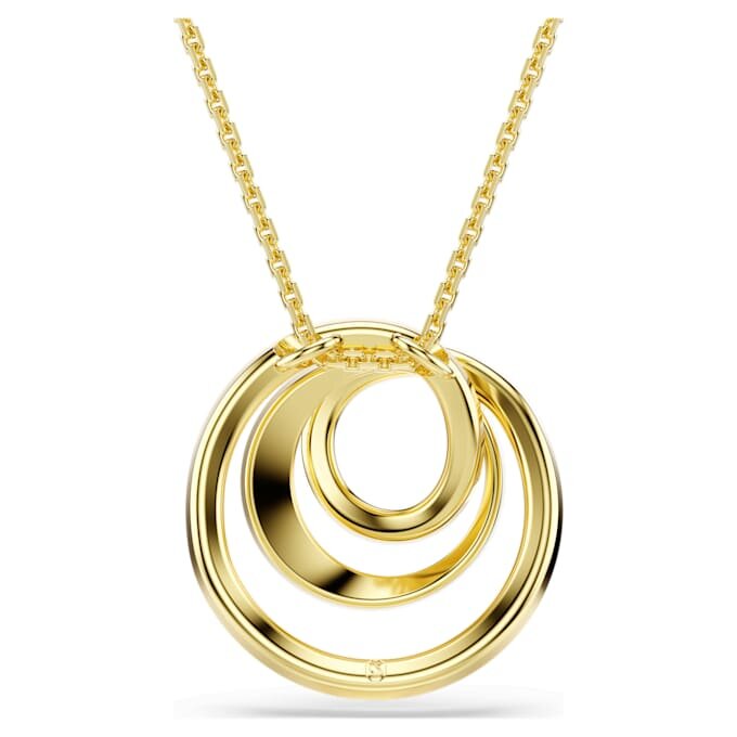 Collar Hyperbola, corte redondo, blanco, chapado en tono dorado Collar Hyperbola, corte redondo, blanco, chapado en tono dorado