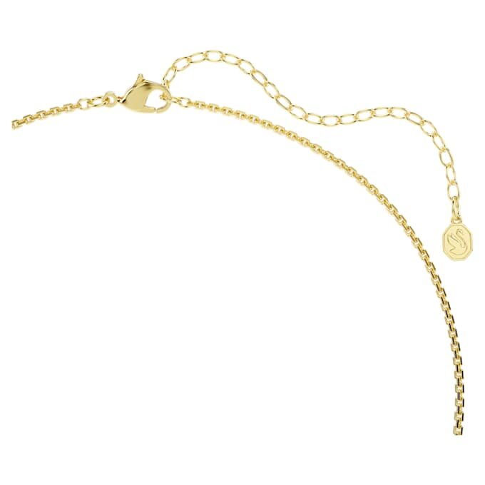Collar Hyperbola, corte redondo, blanco, chapado en tono dorado Collar Hyperbola, corte redondo, blanco, chapado en tono dorado