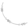 Collar Idyllia con corazón y flecha, blanco, chapado en rodio