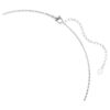 Collar Idyllia con corazón y flecha, blanco, chapado en rodio