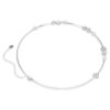 Collar Idyllia con corazón y flecha, blanco, chapado en rodio