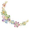 Collar Idyllia con cortes mixtos, flor, multicolor, chapado en tono dorado Collar Idyllia con cortes mixtos, flor, multicolor, chapado en tono dorado