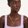 Collar Idyllia con perlas de cristal, blanco, chapado en tono dorado Collar Idyllia con perlas de cristal, blanco, chapado en tono dorado