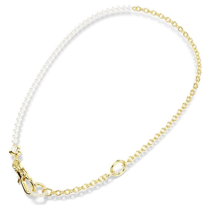 Collar Idyllia con perlas de cristal, blanco, chapado en tono dorado Collar Idyllia con perlas de cristal, blanco, chapado en tono dorado