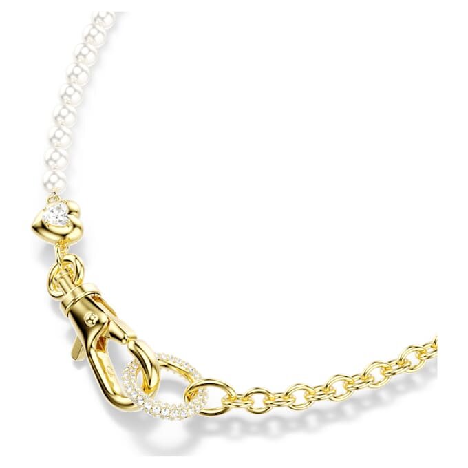 Collar Idyllia con perlas de cristal, blanco, chapado en tono dorado Collar Idyllia con perlas de cristal, blanco, chapado en tono dorado