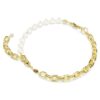 Collar Idyllia con perlas de cristal, blanco, chapado en tono dorado Collar Idyllia con perlas de cristal, blanco, chapado en tono dorado