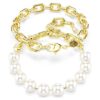 Collar Idyllia con perlas de cristal, blanco, chapado en tono dorado Collar Idyllia con perlas de cristal, blanco, chapado en tono dorado
