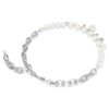 Collar Idyllia con perlas de cristal, cortes mixtos, blanco, chapado en rodio Collar Idyllia con perlas de cristal, cortes mixtos, blanco, chapado en rodio