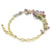 Collar Idyllia: cortes mixtos, pavé, flor, multicolor, chapado en tono dorado Collar Idyllia: cortes mixtos, pavé, flor, multicolor, chapado en tono dorado