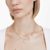 Collar Imber con cortes mixtos, blanco, chapado en tono dorado