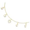 Collar Imber con cortes mixtos, blanco, chapado en tono dorado