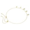 Collar Imber con cortes mixtos, blanco, chapado en tono dorado