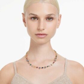 Collar Imber con cortes mixtos, multicolor, chapado en tono dorado
