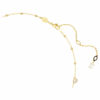Collar Imber de corte redondo, diseño disperso, blanco, chapado en tono dorado Collar Imber de corte redondo, diseño disperso, blanco, chapado en tono dorado