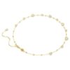 Collar Imber de corte redondo, diseño disperso, blanco, chapado en tono dorado Collar Imber de corte redondo, diseño disperso, blanco, chapado en tono dorado