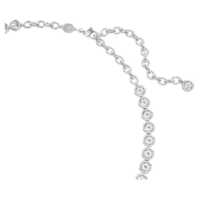 Collar Imber Tennis, corte redondo, blanco, chapado en rodio Collar Imber Tennis, corte redondo, blanco, chapado en rodio