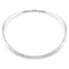 Collar Matrix con corte baguette, blanco, chapado en rodio
