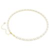 Collar Matrix Tennis con perlas de cristal, corte redondo, blanco, chapado en tono dorado Collar Matrix Tennis con perlas de cristal, corte redondo, blanco, chapado en tono dorado