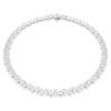 Collar Matrix Tennis, corte de pera, blanco, chapado en rodio Collar Matrix Tennis, corte de pera, blanco, chapado en rodio