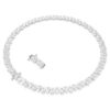 Collar Matrix Tennis, corte de pera, blanco, chapado en rodio Collar Matrix Tennis, corte de pera, blanco, chapado en rodio