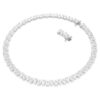Collar Matrix Tennis, corte de pera, blanco, chapado en rodio Collar Matrix Tennis, corte de pera, blanco, chapado en rodio