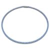 Collar Matrix Tennis, corte redondo, azul, chapado en rutenio Collar Matrix Tennis, corte redondo, azul, chapado en rutenio