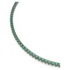 Collar Matrix Tennis, corte redondo, verde, chapado en rutenio Collar Matrix Tennis, corte redondo, verde, chapado en rutenio