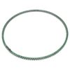 Collar Matrix Tennis, corte redondo, verde, chapado en rutenio Collar Matrix Tennis, corte redondo, verde, chapado en rutenio