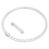 Collar Matrix Tennis de corte cuadrado, blanco, chapado en rodio Collar Matrix Tennis de corte cuadrado, blanco, chapado en rodio