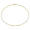 Collar Matrix Tennis de corte redondo, blanco, chapado en tono dorado Collar Matrix Tennis de corte redondo, blanco, chapado en tono dorado