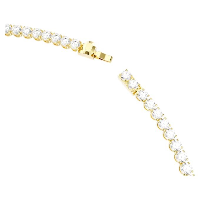 Collar Matrix Tennis de corte redondo, blanco, chapado en tono dorado Collar Matrix Tennis de corte redondo, blanco, chapado en tono dorado